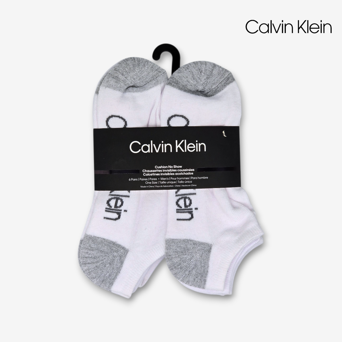 Calcetas Tines Calvin Klein Blancas 6 pares Hombre Talla L 25 al 30