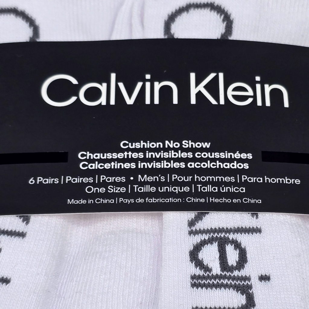 Calcetas Tines Calvin Klein Blancas 6 pares Hombre Talla L 25 al 30