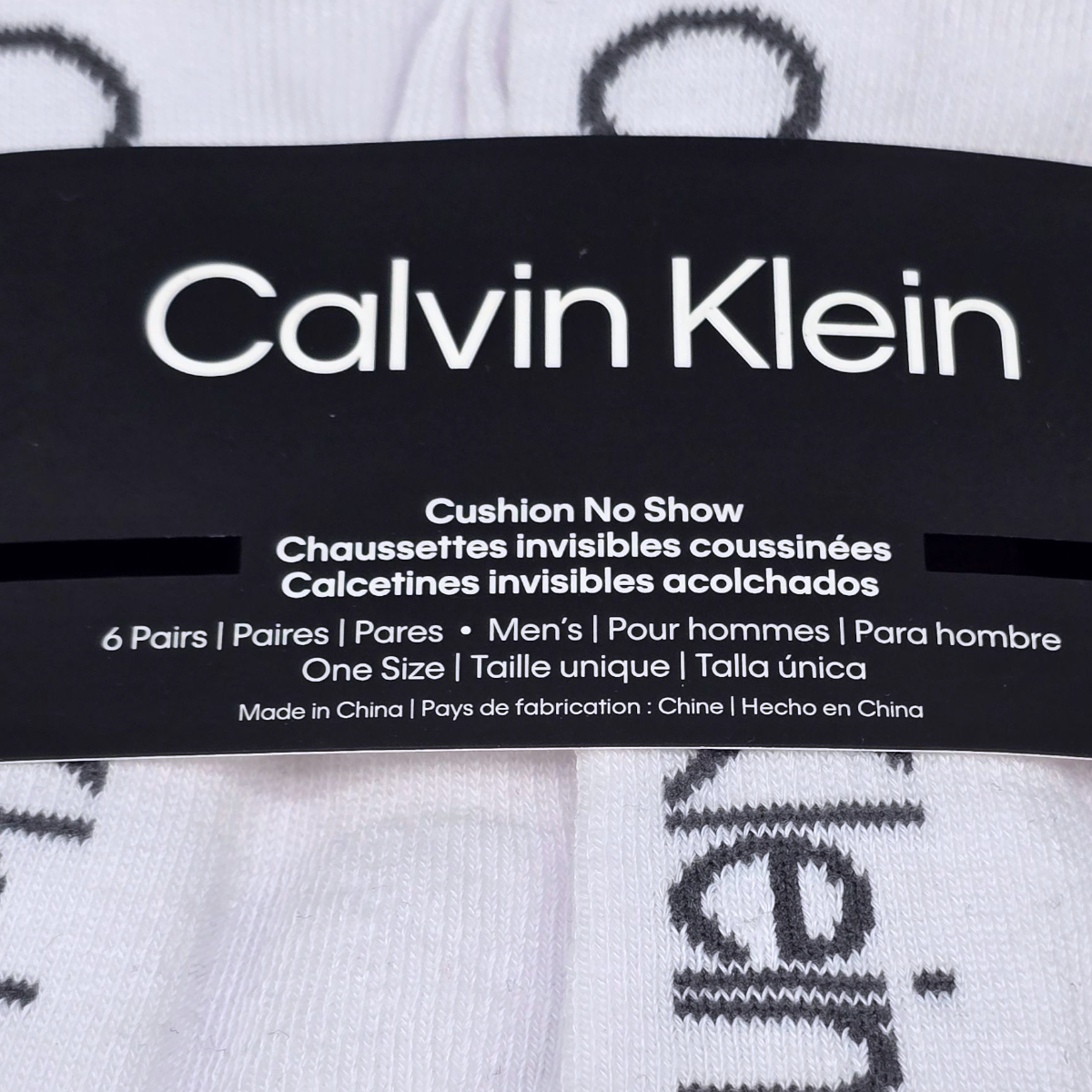Calcetas Tines Calvin Klein Blancas 6 pares Hombre Talla L 25 al 30