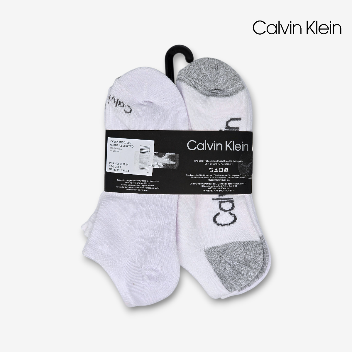 Calcetas Tines Calvin Klein Blancas 6 pares Hombre Talla L 25 al 30
