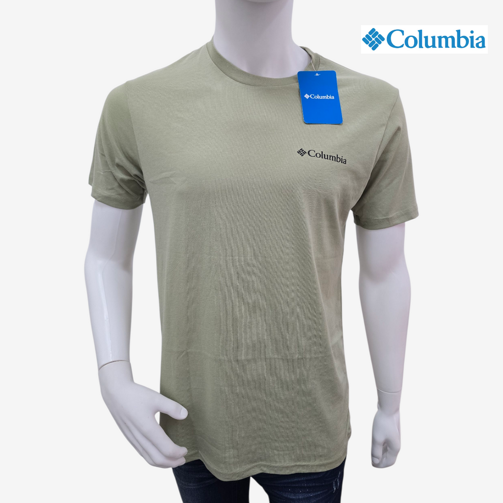 Playera manga corta COLUMBIA tipo tee para hombre casual Verde Mediana