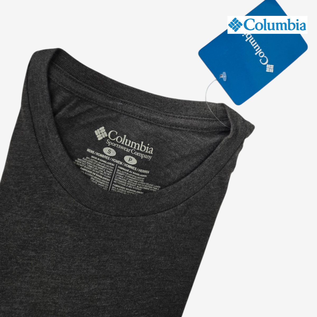 Playera manga corta COLUMBIA tipo tee para hombre casual Gris Oxford Chica 80083044