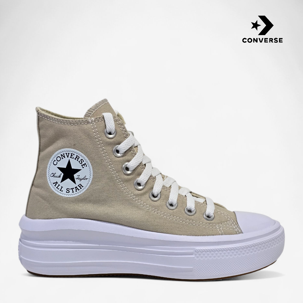 Tenis dama CONVERSE CHUCK TAYLOR ALL STAR MOVE HI Beige A04365C