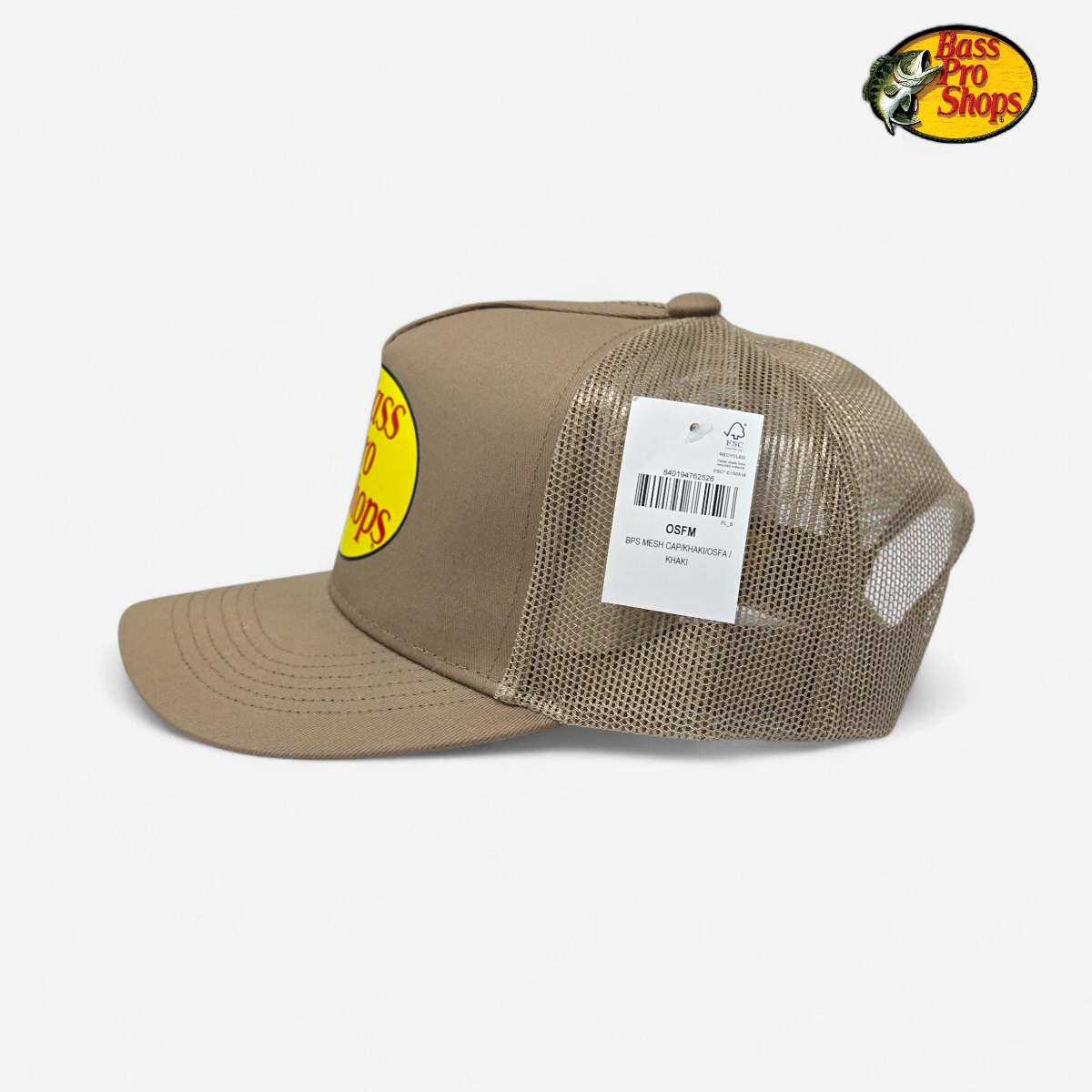 Gorra Trucker Snapback BASS PRO SHOPS Cafe Caqui Talla unica Hombre Snapback 032