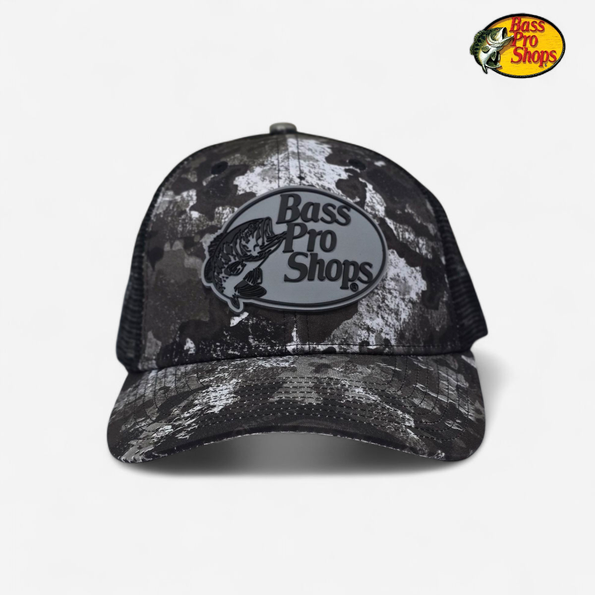Gorra Trucker Snapback BASS PRO SHOPS Camuflaje Nocturno Talla unica Hombre Snapback 8354