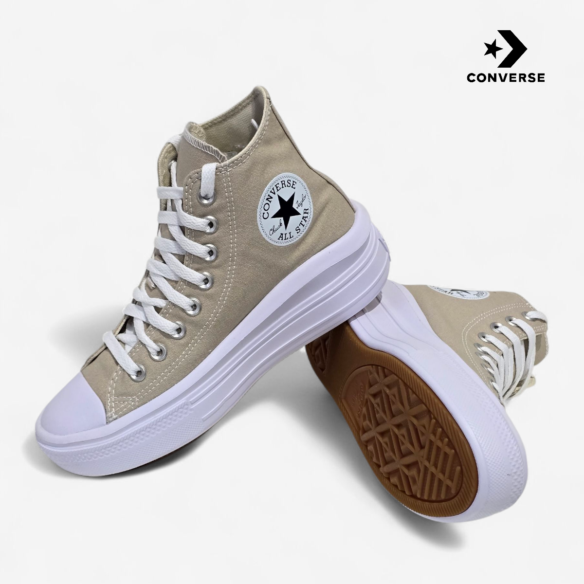 Tenis dama CONVERSE CHUCK TAYLOR ALL STAR MOVE HI Beige A04365C